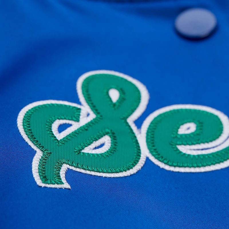 Women's Mitchell & Ness  Royal Seattle Seahawks Full-Snap Satin Jacket