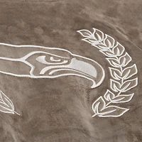 Veste universitaire Mitchell & Ness beige Seattle Seahawks pour femme, à boutons-pression.