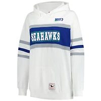 Sweat à capuche rétro Mitchell & Ness blanc grande taille pour femme