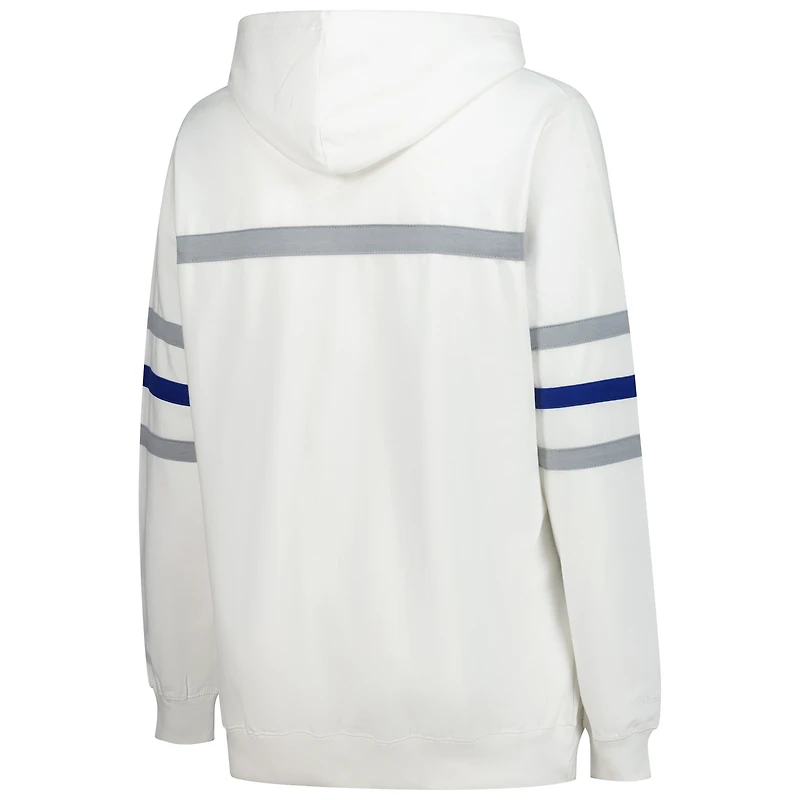 Sweat à capuche rétro Mitchell & Ness blanc grande taille pour femme
