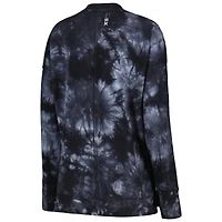 Women's MSX by Michael Strahan Black Seattle Seahawks Bailey Tie-Dye Pullover Sweatshirt