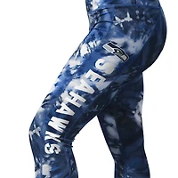 Women's MSX by Michael Strahan Navy Seattle Seahawks Aubrey Tie-Dye Leggings