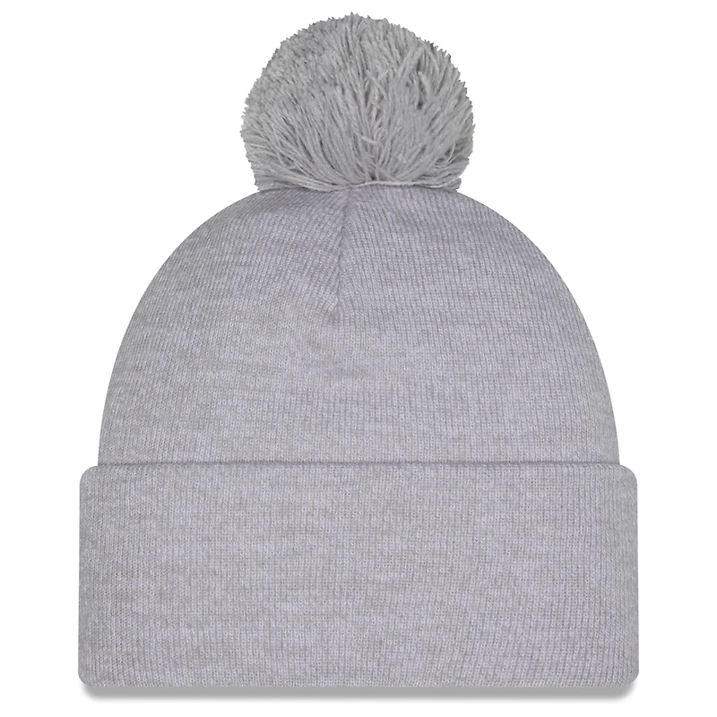 Women's New Era Wolf Gray Seattle Seahawks 2025 Rivalries Collection Fan Pack Marled Cuffed Knit Hat with Pom