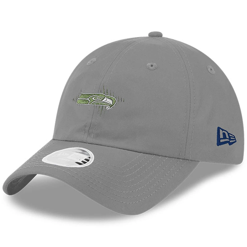 Women's New Era Wolf Gray Seattle Seahawks 2025 Rivalries Collection Pony Tail Adjustable Hat