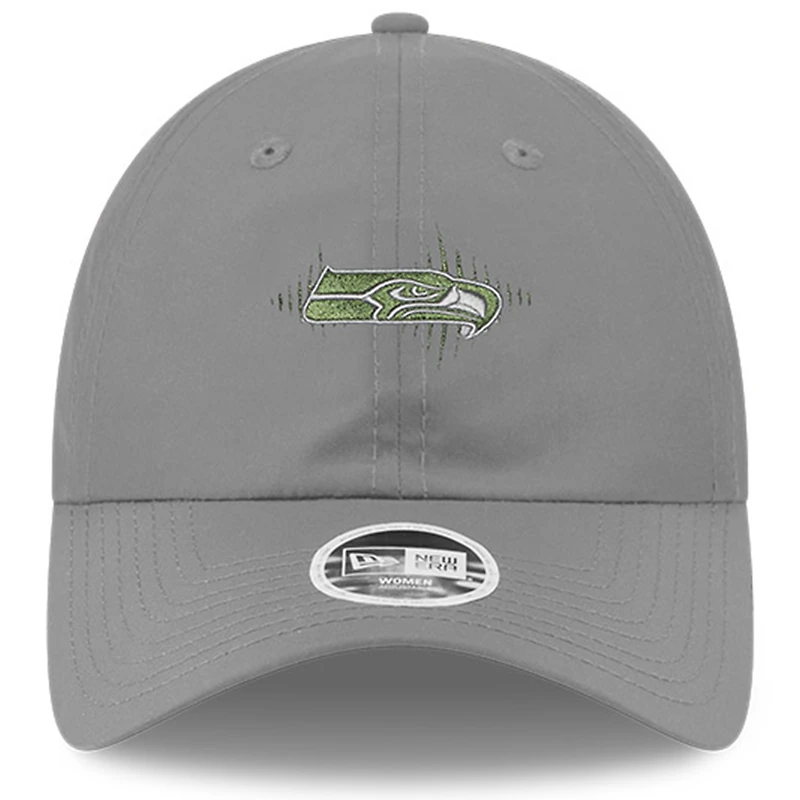 Women's New Era Wolf Gray Seattle Seahawks 2025 Rivalries Collection Pony Tail Adjustable Hat