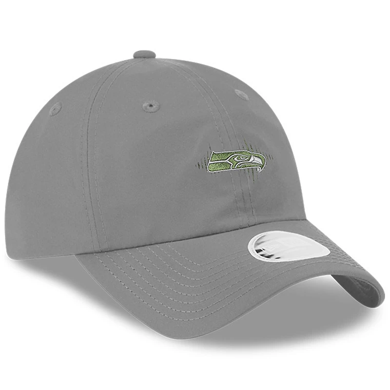 Women's New Era Wolf Gray Seattle Seahawks 2025 Rivalries Collection Pony Tail Adjustable Hat