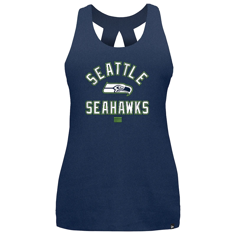 Women's New Era College Navy Seattle Seahawks 2024 NFL Training Camp Tank Top