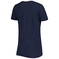 T-shirt à col en V pour femme Seattle Seahawks Ink Dye Sideline New Era College Navy
