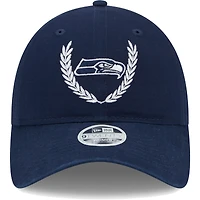 Casquette ajustable 9TWENTY Seattle Seahawks Leaves 9TWENTY pour femme New Era College bleu marine