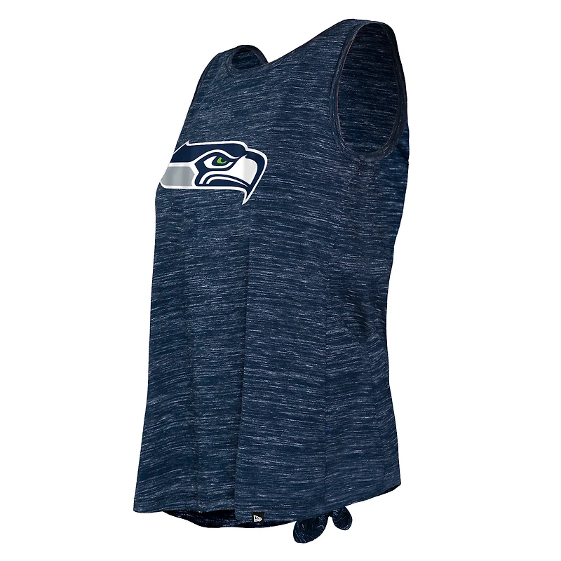 Débardeur à nouer dans le dos New Era College Navy Seahawks de Seattle pour femme