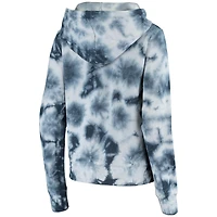 Sweat à capuche zippé en polaire tie-dye Seattle Seahawks New Era College Navy pour femme