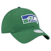 Casquette ajustable 9TWENTY Main Core Classic 2.0 de Seattle Seahawks de New Era pour femme, verte