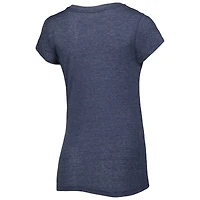 Women's New Era Heathered College Navy Seattle Seahawks Training Camp V-Neck T-Shirt