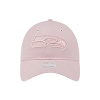 Casquette ajustable Main 9TWENTY rose clair pour femme des Seattle Seahawks de New Era Casquette ajustable Main 9TWENTY