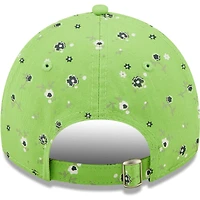 Women's New Era Neon Green Seattle Seahawks Logo Floral 9TWENTY - Adjustable Hat