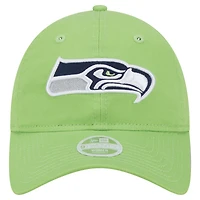 Casquette ajustable Main Core Classic 2.0 9TWENTY pour femme New Era Neon Green Seattle Seahawks
