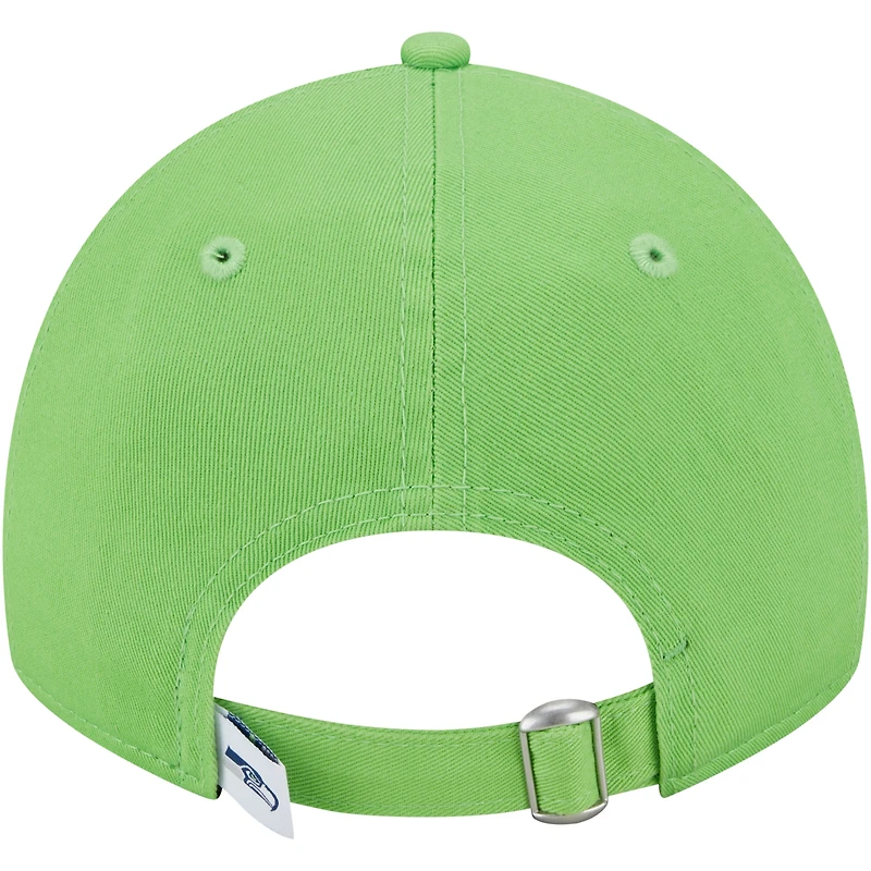 Casquette ajustable New Era Main Core Classic 2.0 9TWENTY pour femme, vert fluo, Seattle Seahawks