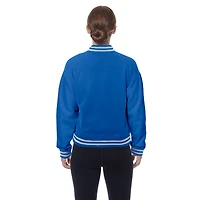 Veste polaire rétro à boutons-pression New Era Royal Seattle Seahawks pour femme