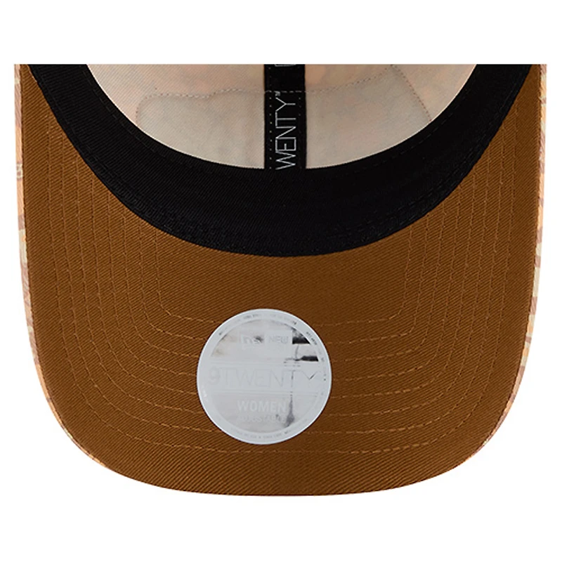 Women's New Era  Tan Seattle Seahawks Floral 9TWENTY Adjustable Hat