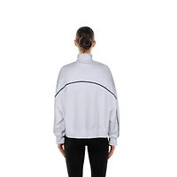 Women's New Era White Seattle Seahawks Functional Fandom Quarter-Zip Sweatshirt