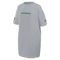 Women's Nike  Wolf Gray Seattle Seahawks 2025 Rivalries Collection Oversized Tech Fleece Dress