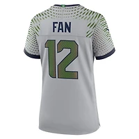 Maillot de match Nike 12s Wolf Grey Seattle Seahawks 2025 Rivalries Collection pour femme
