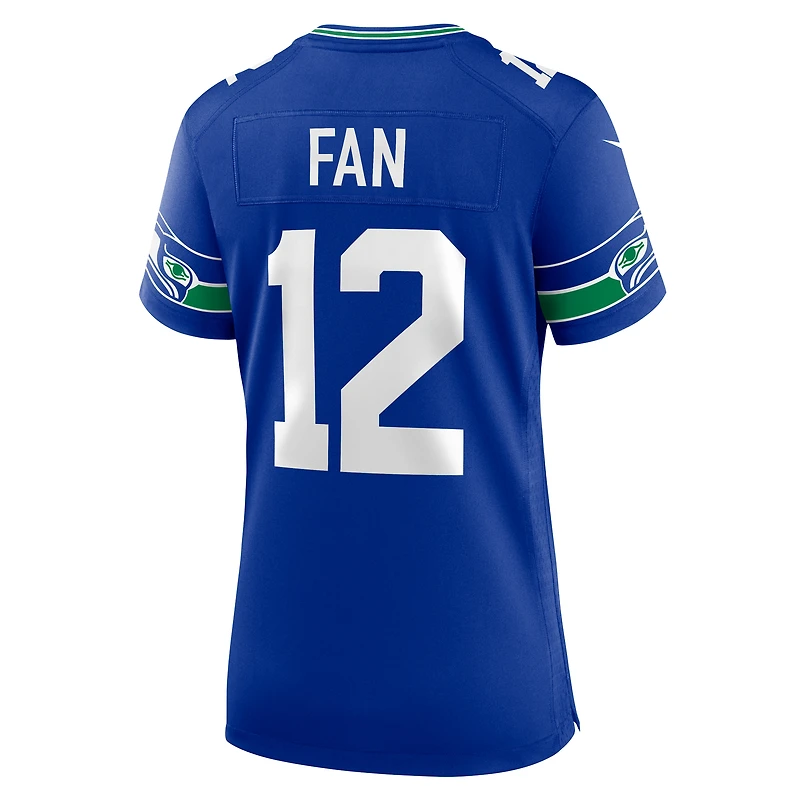 Maillot de joueur Nike 12s Royal Seattle Seahawks pour femme