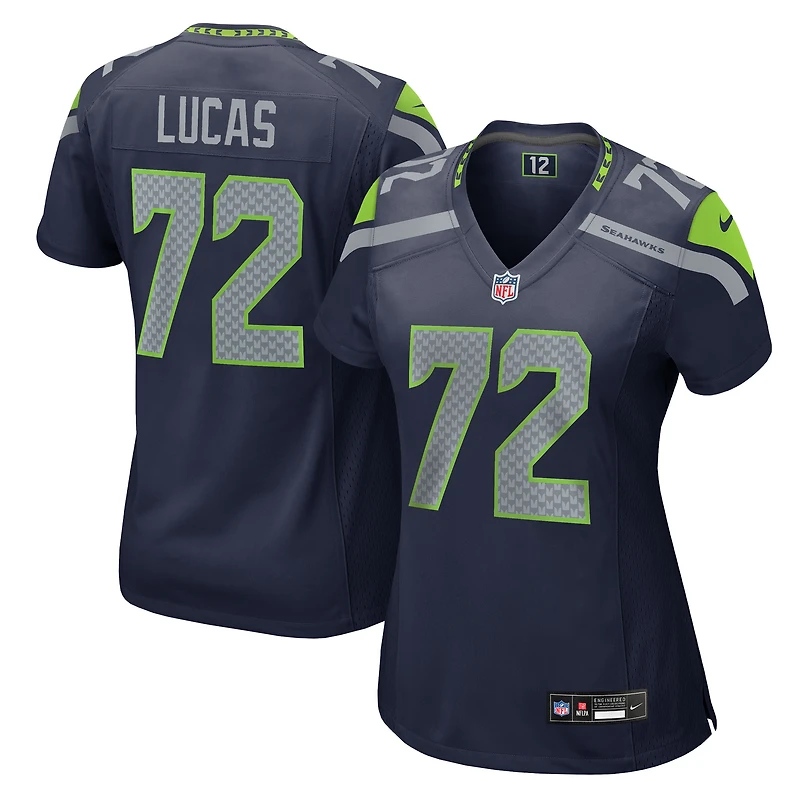Women's Nike Abraham Lucas College Navy Seattle Seahawks Team Game Jersey