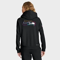 Women's Nike Black Seattle Seahawks 2025 NFL Crucial Catch Sideline Standard Issue Dri-FIT Hoodie