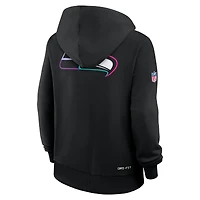 Women's Nike Black Seattle Seahawks 2025 NFL Crucial Catch Sideline Standard Issue Dri-FIT Hoodie