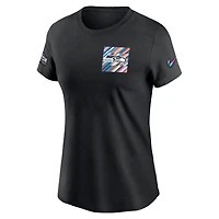 Women's Nike  Black Seattle Seahawks Crucial Catch Sideline Tri-Blend T-Shirt