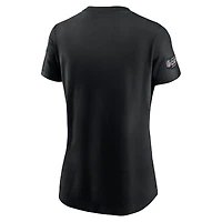 Women's Nike  Black Seattle Seahawks Crucial Catch Sideline Tri-Blend T-Shirt