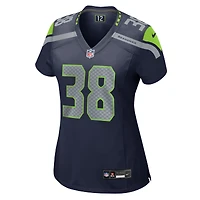 Maillot de match Nike Brady Russell College Navy pour femme des Seattle Seahawks