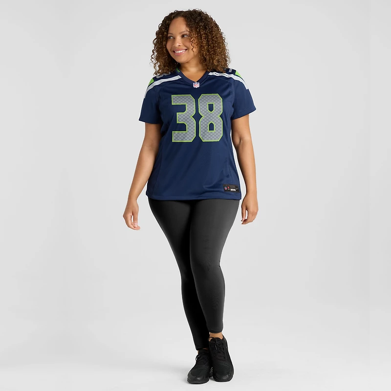 Maillot de match Nike Brady Russell College Navy pour femme des Seattle Seahawks