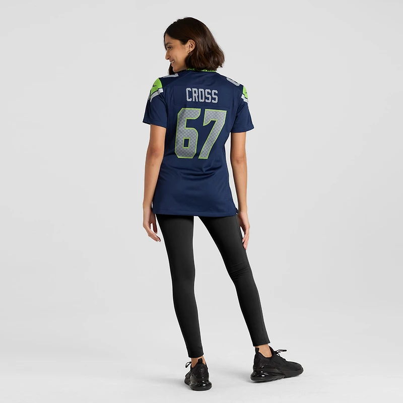 Women's Nike Charles Cross  College Navy Seattle Seahawks Team Game Jersey