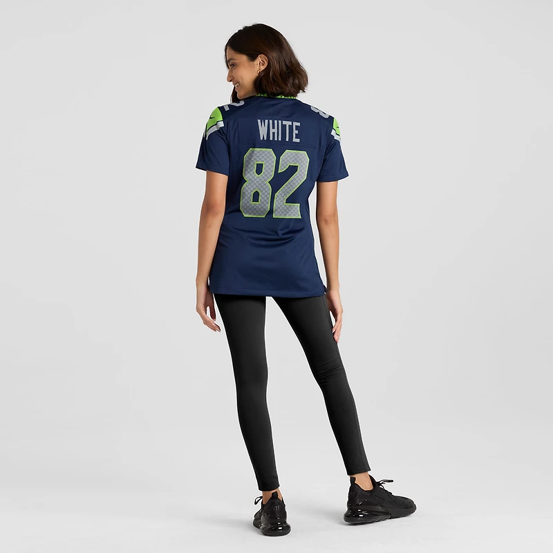 Maillot Nike Cody pour femme, blanc, bleu marine, équipe des Seattle Seahawks
