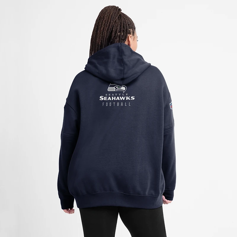 Sweat à capuche en polaire Sideline Club Seattle Seahawks 2023 Nike College Navy pour femme