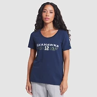 T-shirt à manches courtes Fangear Slub pour femme V104531 SEA 41S 25 NFL Rivalry TEELADC 0348-41S-78-FY4 #4