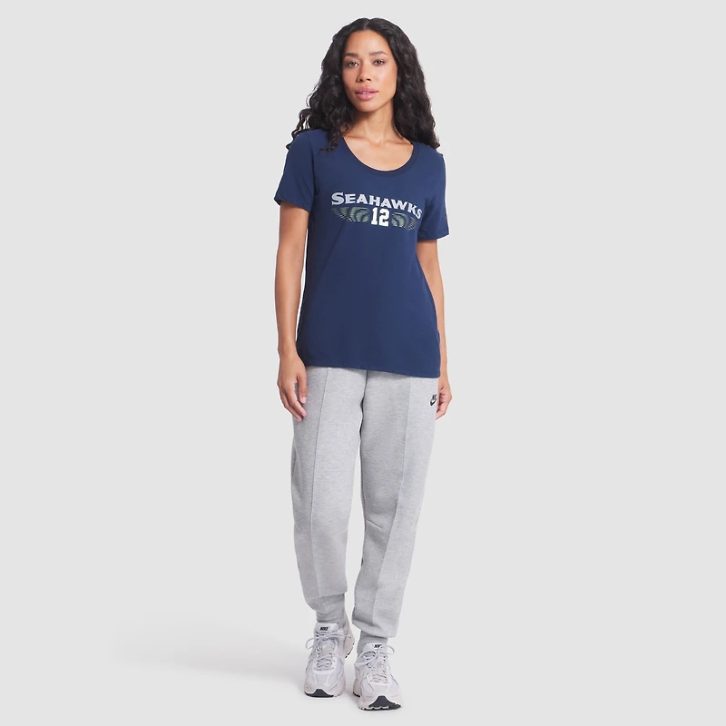 T-shirt à manches courtes Fangear Slub pour femme V104531 SEA 41S 25 NFL Rivalry TEELADC 0348-41S-78-FY4 #4