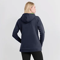 Sweat à capuche et zip raglan asymétrique Seattle Seahawks Nike College Navy pour femme