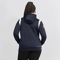 Women's Nike College Navy Seattle Seahawks Athletic Stack Performance - Pullover Hoodie
