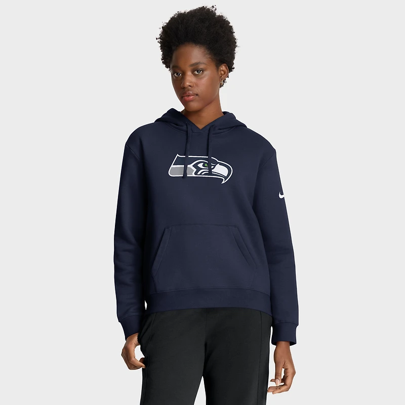 Sweat à capuche Nike College Navy avec logo du club des Seattle Seahawks pour femme
