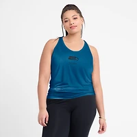 Women's Nike College Navy Seattle Seahawks Glory Open-Back Crisscross Dri-FIT Tank Top