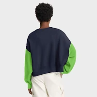Sweat-shirt oversize à blocs de couleurs Nike College Navy Seattle Seahawks pour femme