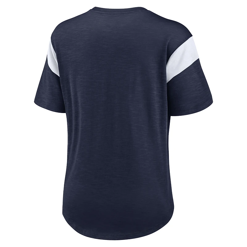 Women's Nike College Navy Seattle Seahawks Primary Logo Slub - Fashion Top