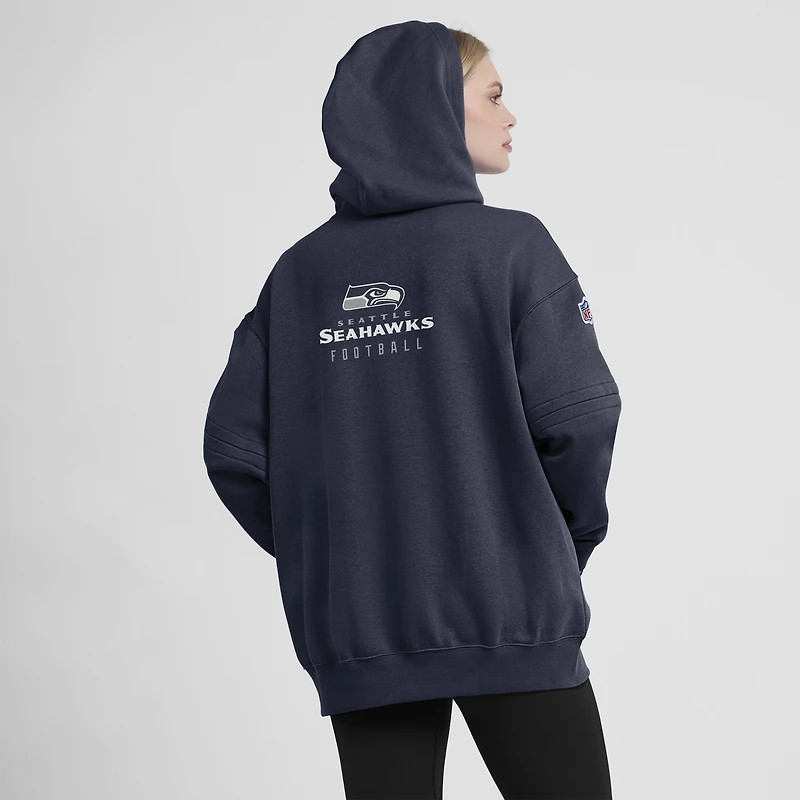 Sweat à capuche Nike College Navy Seattle Seahawks Sideline Club Fleece pour femme
