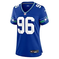 Women's Nike Cortez Kennedy Royal Seattle Seahawks Throwback Player Game Jersey