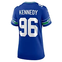 Maillot Nike Cortez Kennedy Royal Seattle Seahawks Throwback Player pour femme