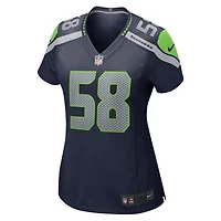 Maillot de match Nike Derick Hall College pour femme, bleu marine, des Seattle Seahawks