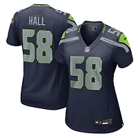 Maillot de match d'équipe Nike Derick Hall College Navy Seattle Seahawks pour femme